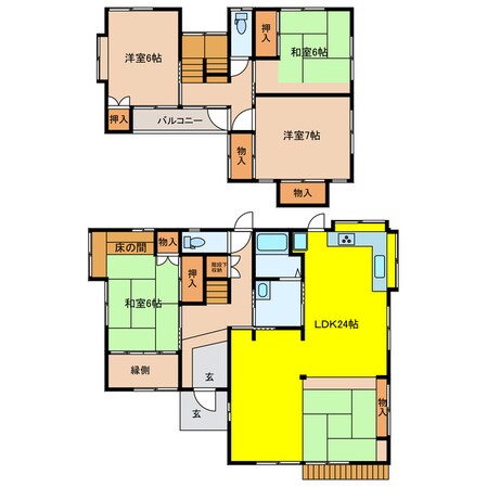 益子町塙戸建の物件間取画像